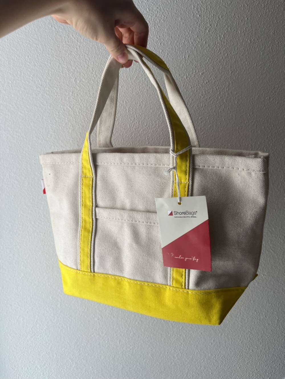 ShoreBags Yellow Canvas Mini Tote Shore Bag